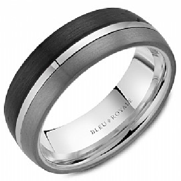 White gold carbon on sale fiber wedding band